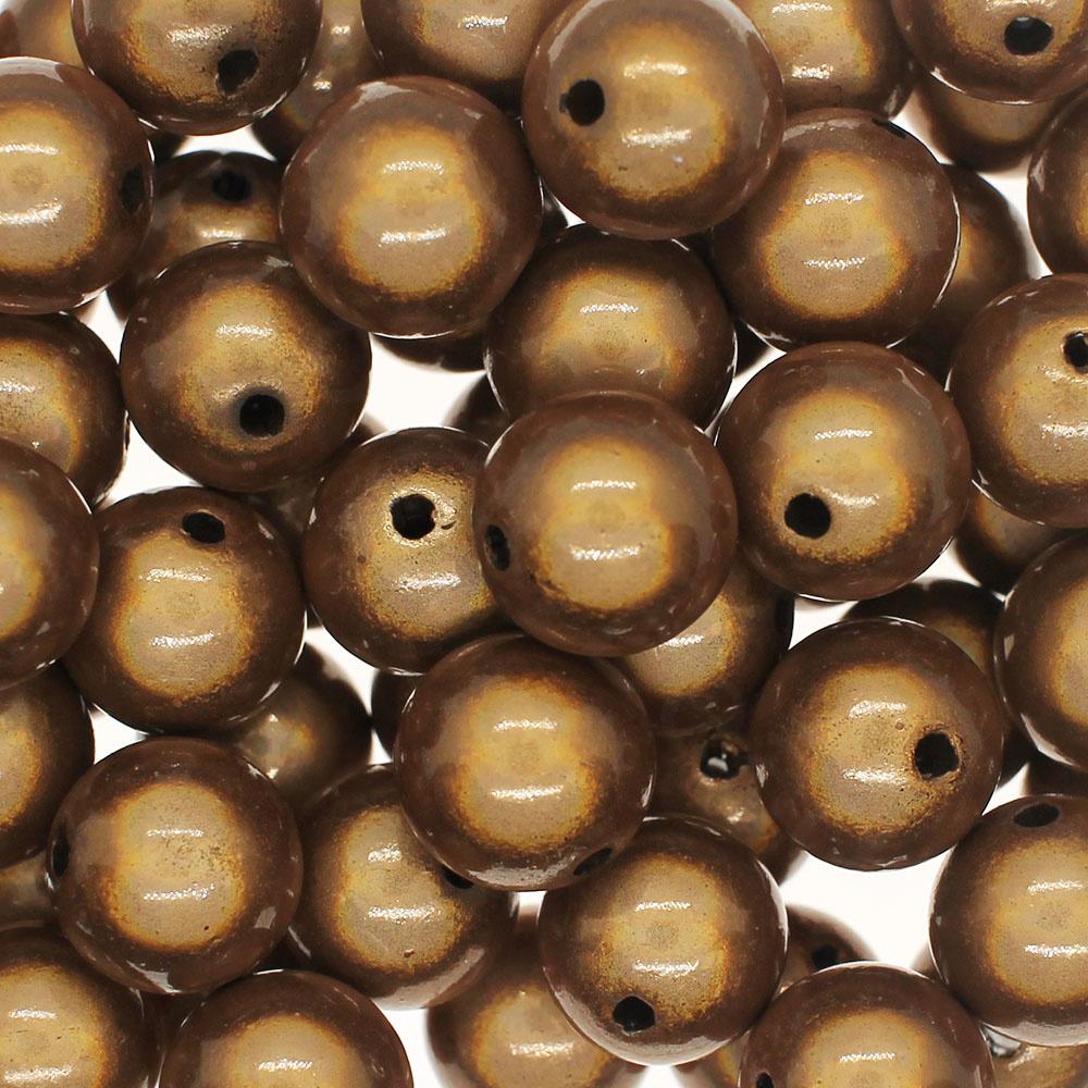 Miracle Beads - 14mm Round Brown 16pcs