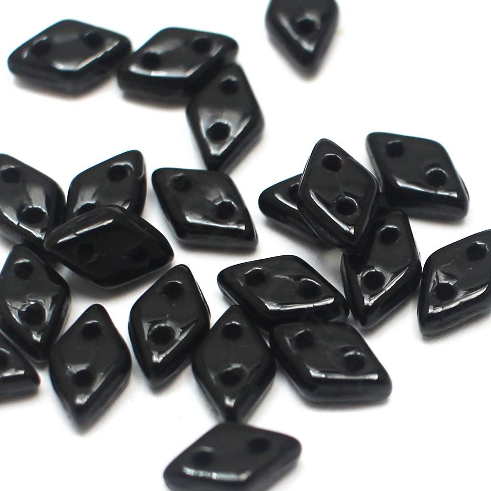 CzechMates Diamond Beads 60pcs - Jet Black