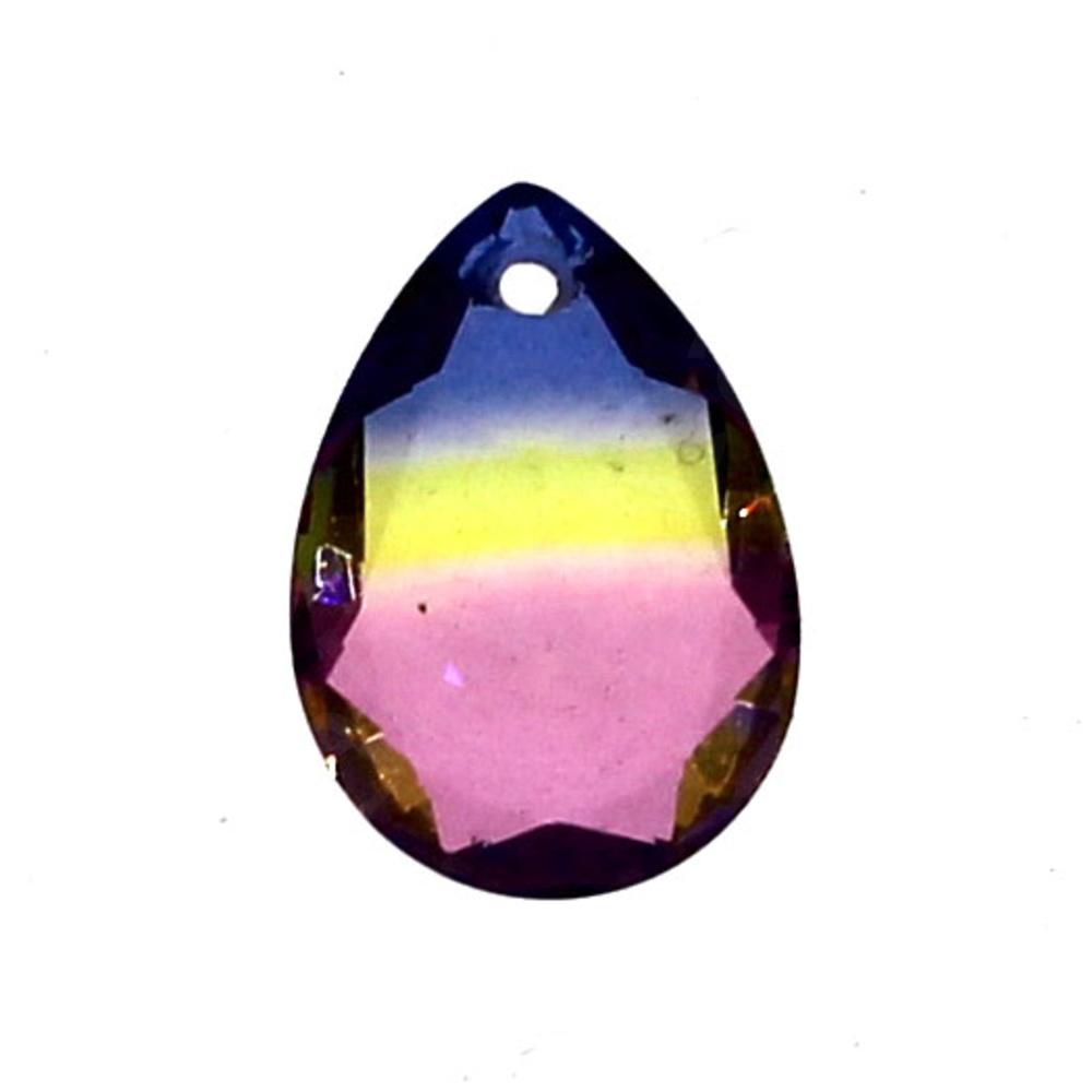 Crystal Pendant - Drop 10x14mm - Ombre Rainbow