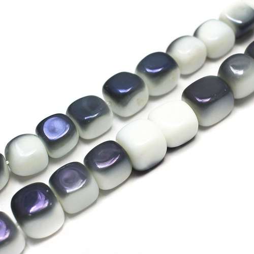 Ceramic Cuboid - White with cool grey