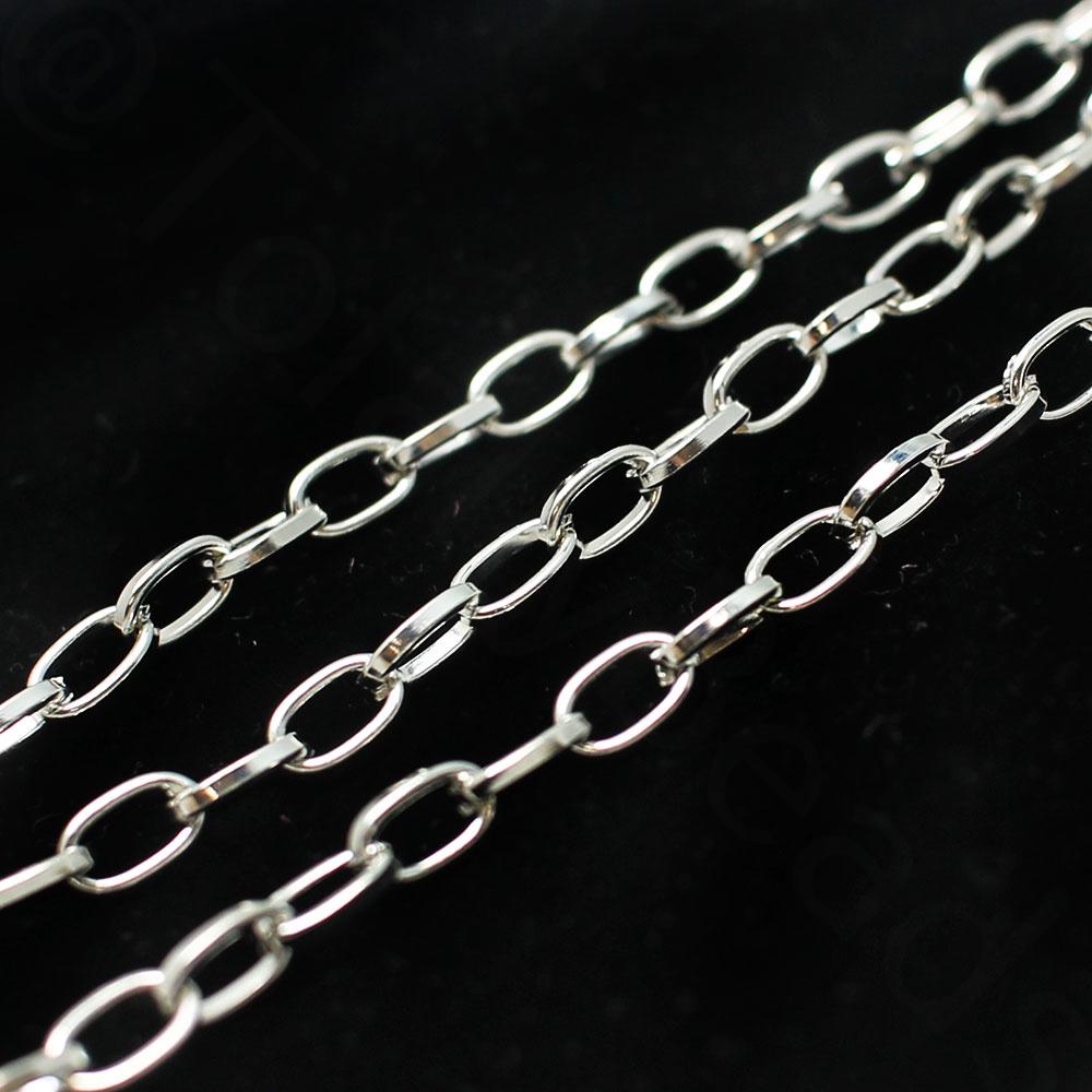 Chain Silver Plated - Oval 7x4mm