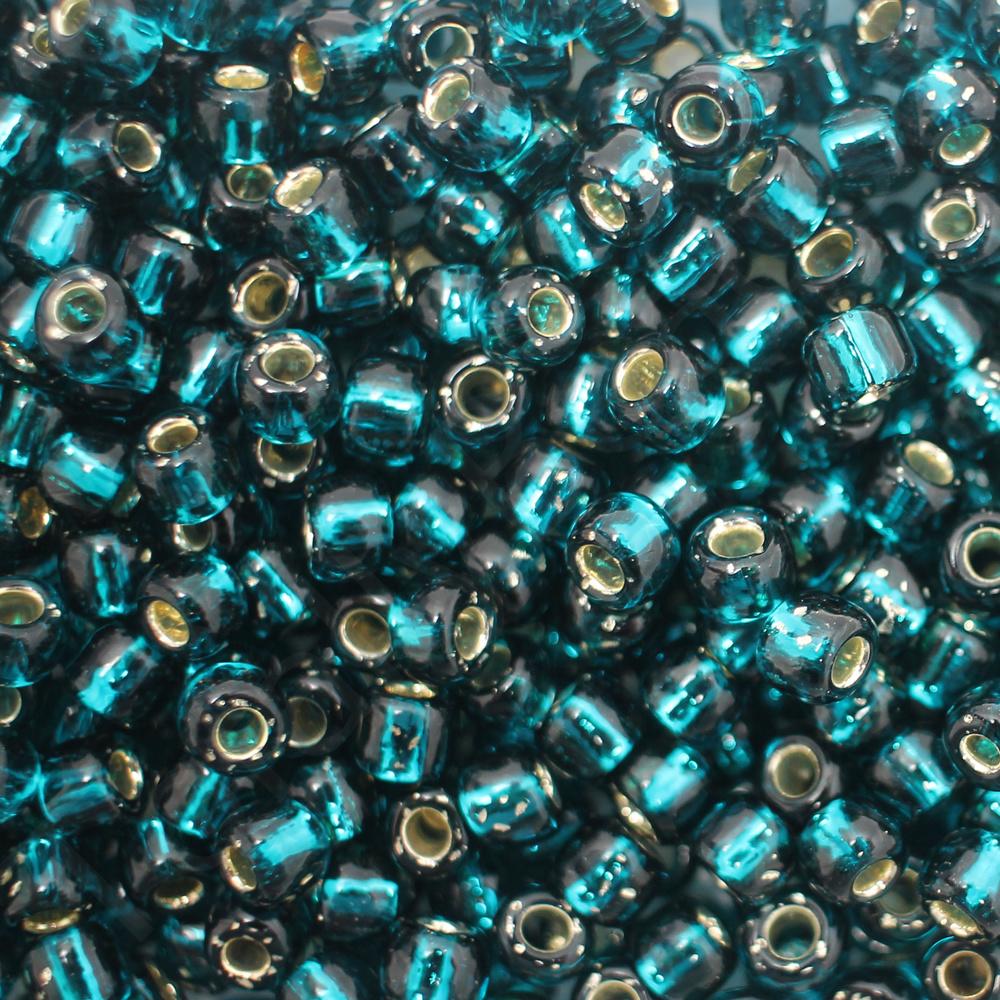 Toho Size 3 Seed Beads 10g - Silver Lined Teal