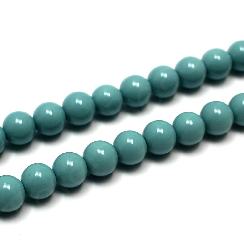 Opaque Glass Round Beads 8mm - Ligth Blue