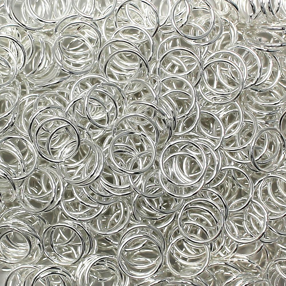 Jump Rings 10x1mm 75pcs - Silver Plated