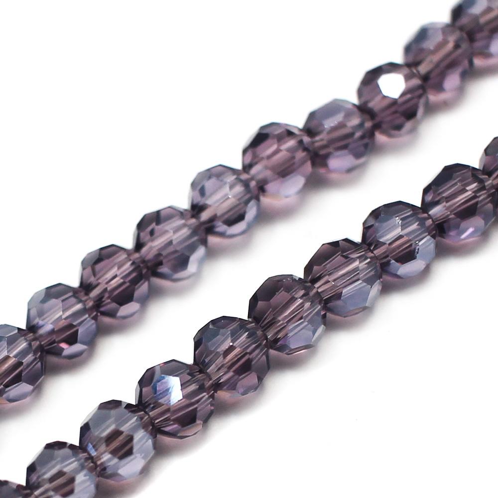 Crystal Round Beads 4mm - Purple AB