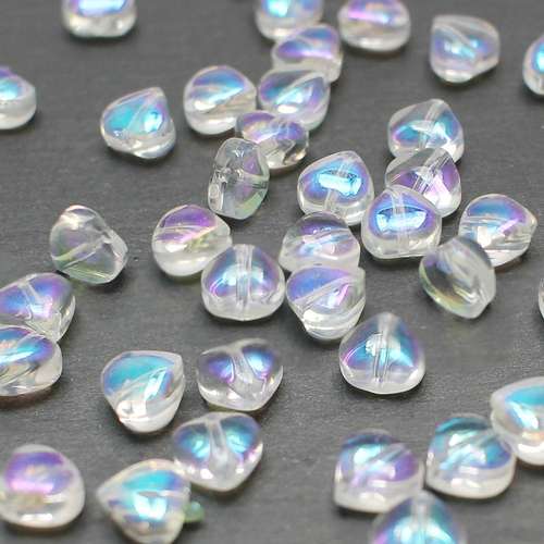 Glass AB Heart 6mm - 20pcs