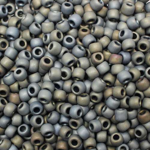 Toho Size 6 Seed Beads 10g -  Frost Metallic Iris Brown