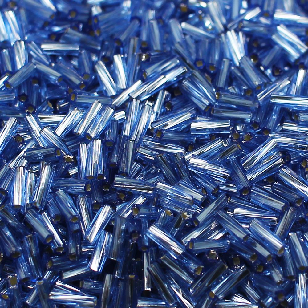 FGB 6mm Twisted Bugles - Silver Lined Sapphire 50g