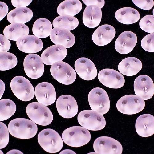 10g Czech glass Rulla beads matte rosaline — two-hole beads for jewelry making and bead weaving