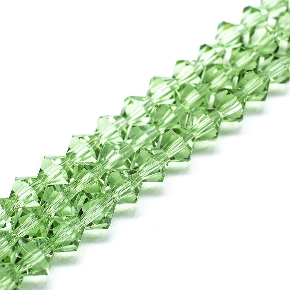 Premium Crystal 8mm Bicone Beads - Light Green