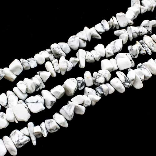 resin druzy bead white howlite 32" string — sparkling cabochon-style stone ideal for jewelry making, pendants, and craft designs