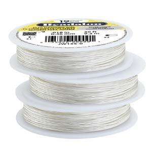 Beadalon 19 Strand Flexible Beading Wire Silver 0.018 30ft