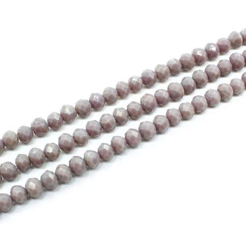 4mm crystal beads light mauve — faceted for jewelry making and beadwork