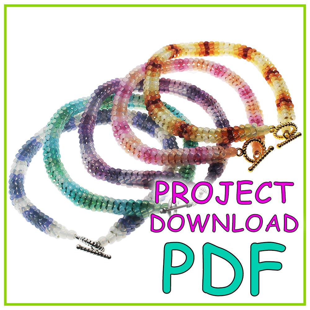Ombre Herringbone Bracelet Project Download - PDF Instructions