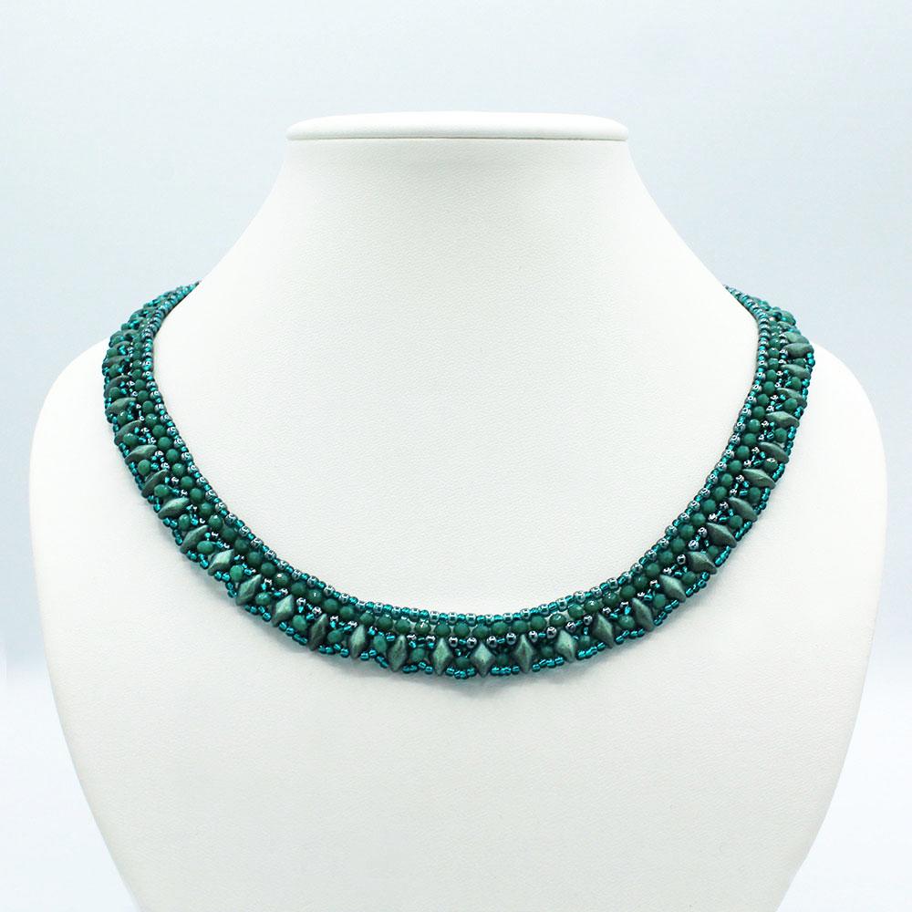 Athena GemDuo Necklace - Emerald Green