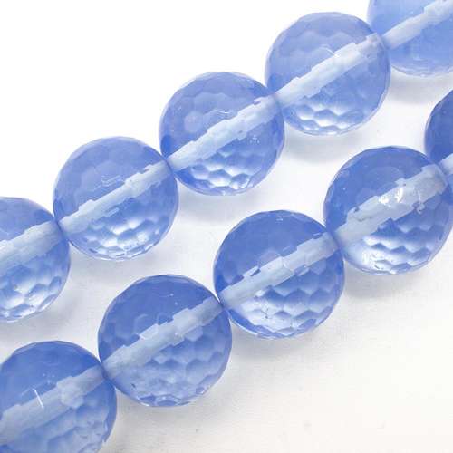 Opal Clear Blue Facet Round - 18mm
