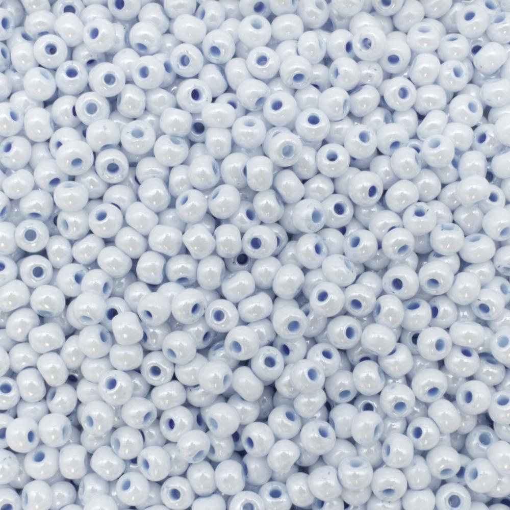 FGB Seed Bead Size 8 - Shell Colours Baby Blue 50g