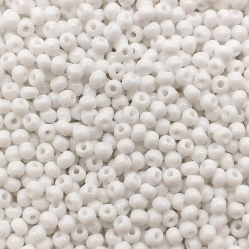 FGB Seed Bead Size 8 - Opaque Snow White 50g