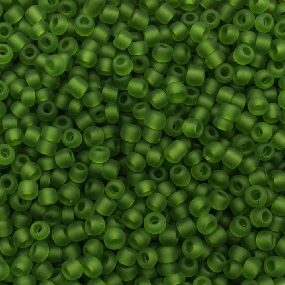 FGB Seed Bead Size 8 - Frosted Green 50g