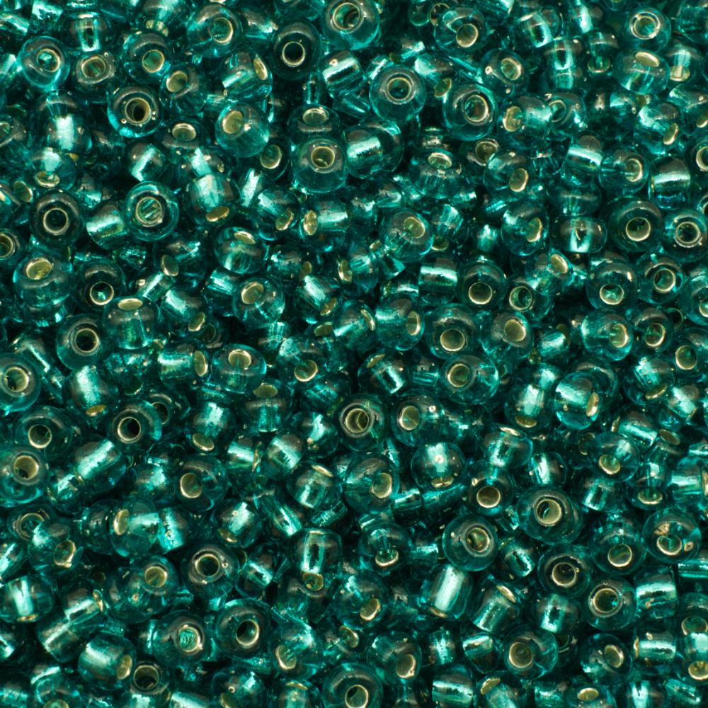 FGB Seed Bead Size 8 - Silver Lined Turquoise 50g