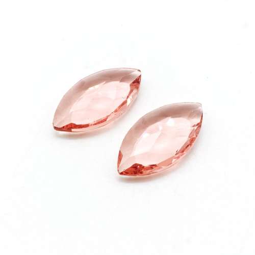 Glass Peach Large Diamond 32x17mm