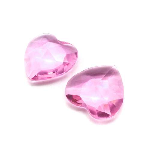 Glass Pink Large Heart 27mm