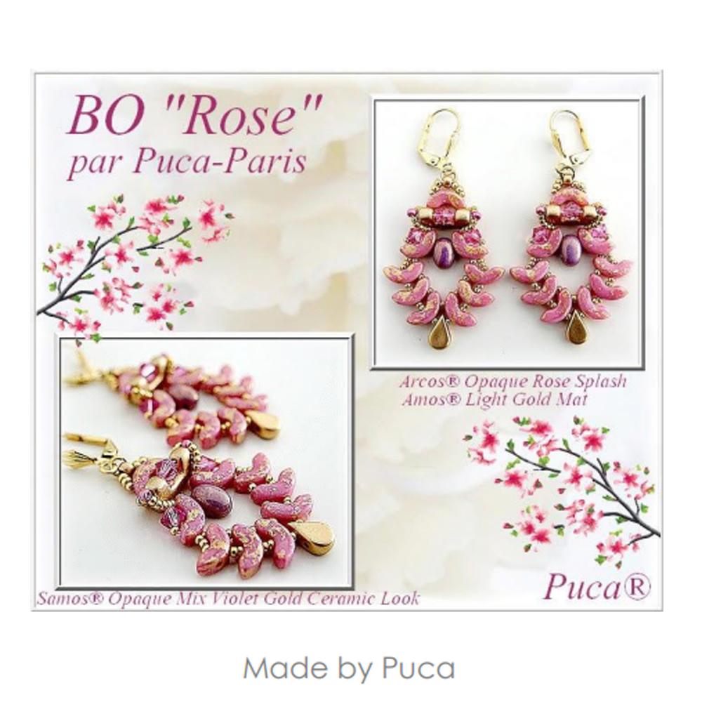 Amos Par Puca Rose Earrings Pattern