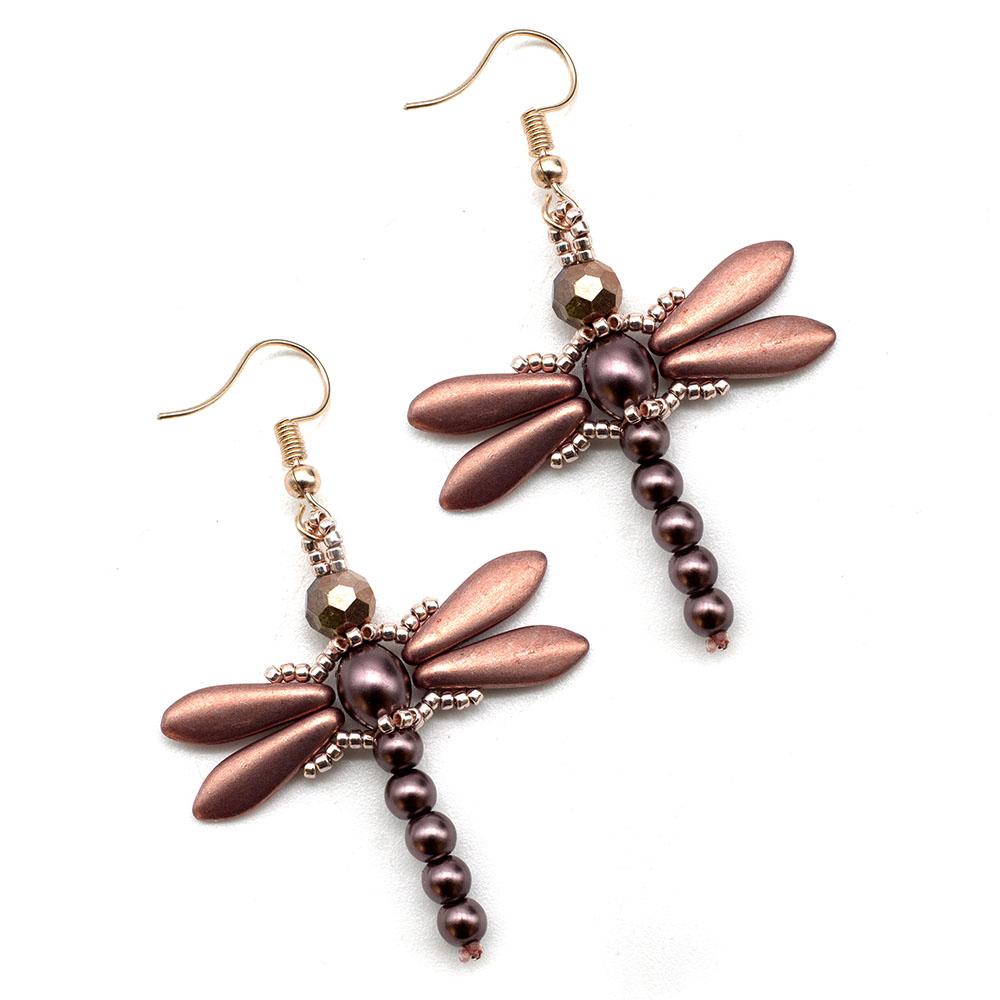 Dragonfly Earrings Kit - Rose