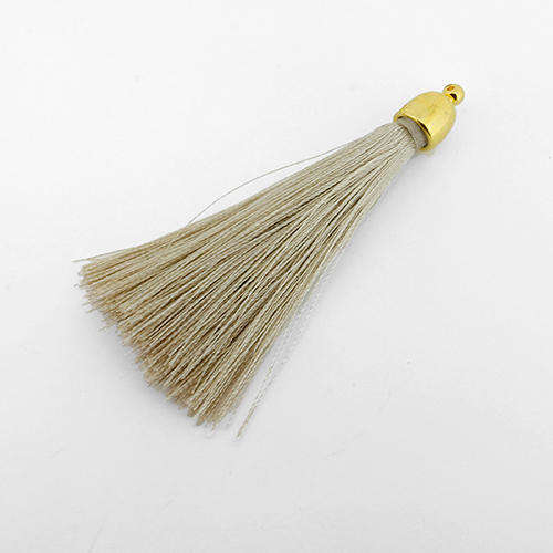Gold Tassel - Beige