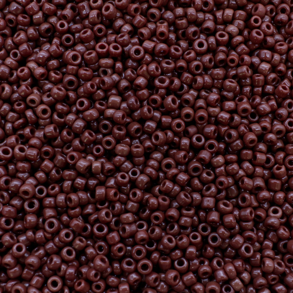 Seed Beads Opaque  Brown - Size 11 100g