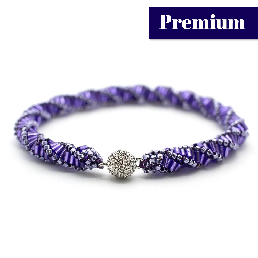 Russian Spiral Bracelet Kit Makes 2 - Purple
