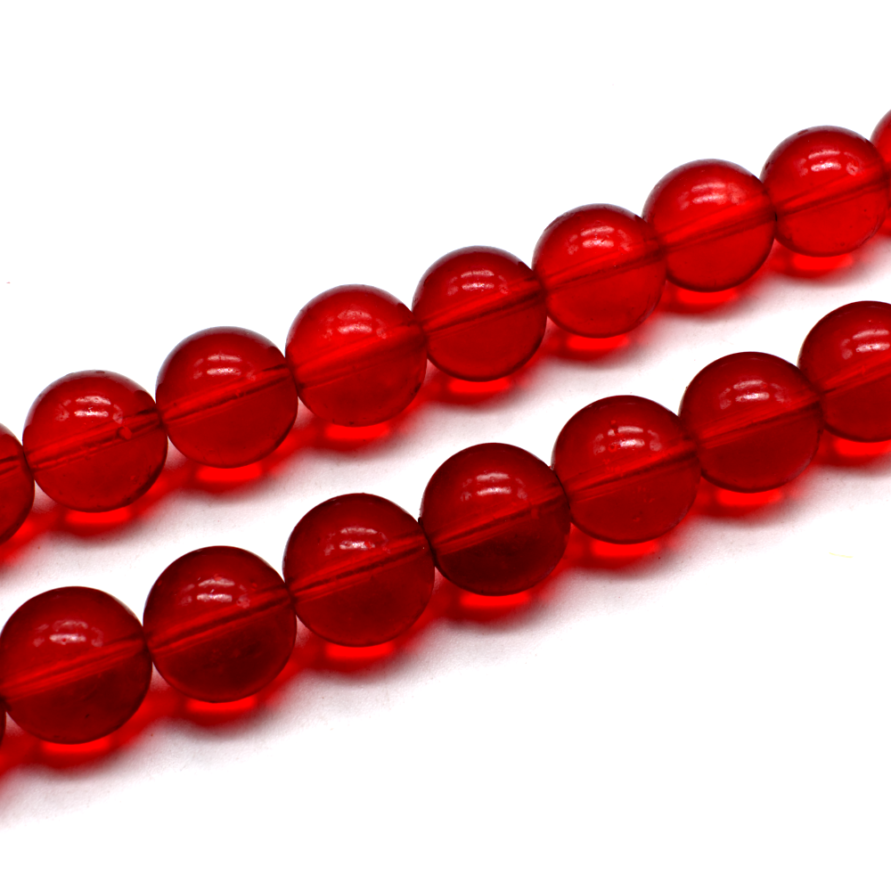 Glass Beads Round 16mm - Dark Red