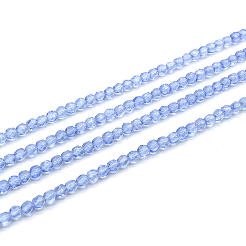 Glass Facet Round beads 5mm - Sapphire