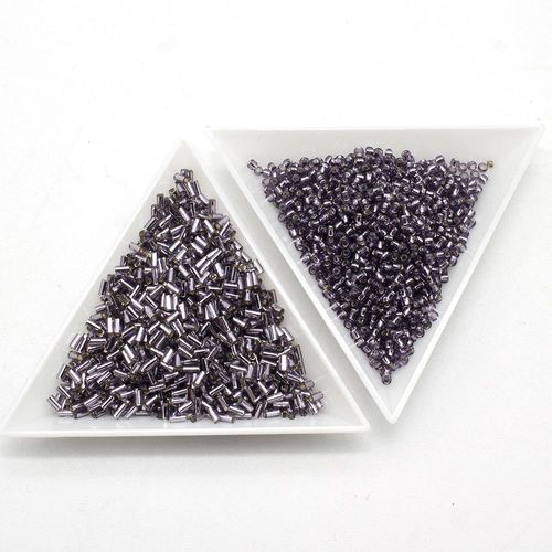 Netted Christmas Bauble tanzanite jewelry making kit — DIY set with beads and instructions for creating handmade jewelry