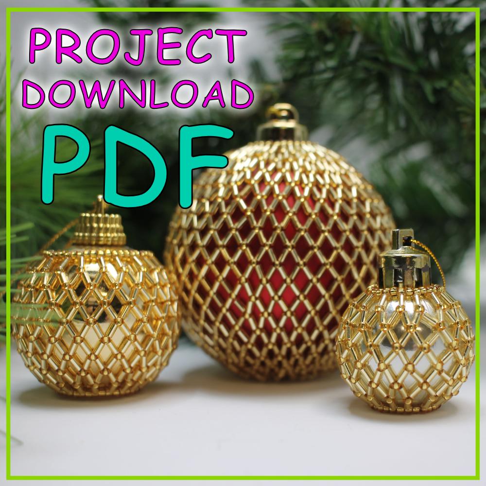 Beaded Netted Bauble Toho - Download Instructions