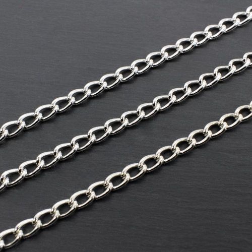 Chain Silver Plated - Oval Twist 4x6mm