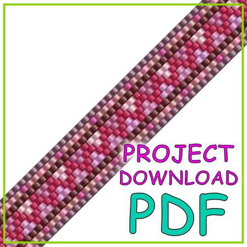 Treasure Bracelet Pinks Pattern Download - PDF Instructions