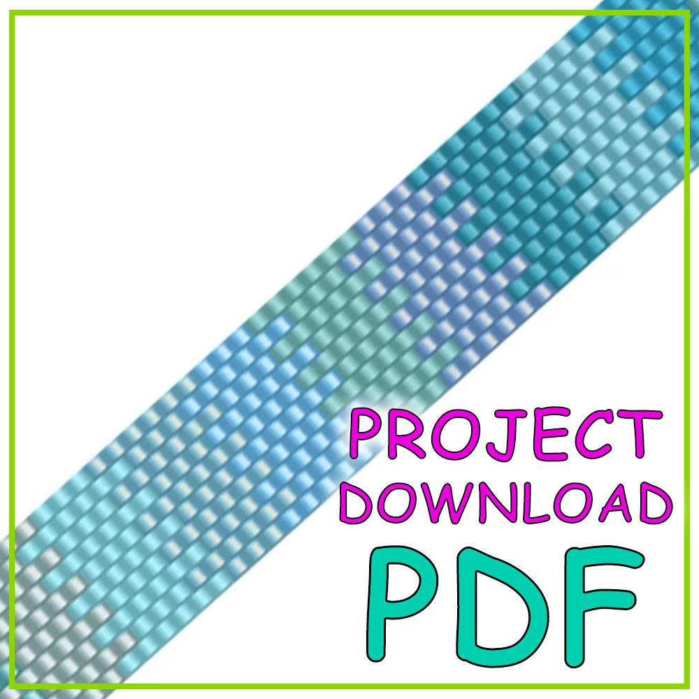 Treasure Bracelet Aqua Pattern Download - PDF Instructions