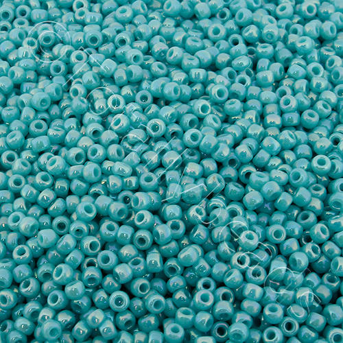 Toho Size 11 Seed Beads 10g - Opaque Rainbow Turquoise