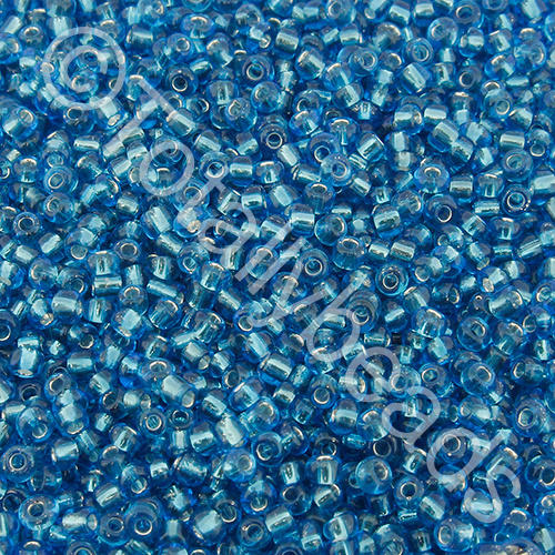 Seed Beads Silver Lined  Turquoise - Size 11 100g