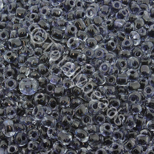 Seed Beads Colour Lined  Black - Size 8
