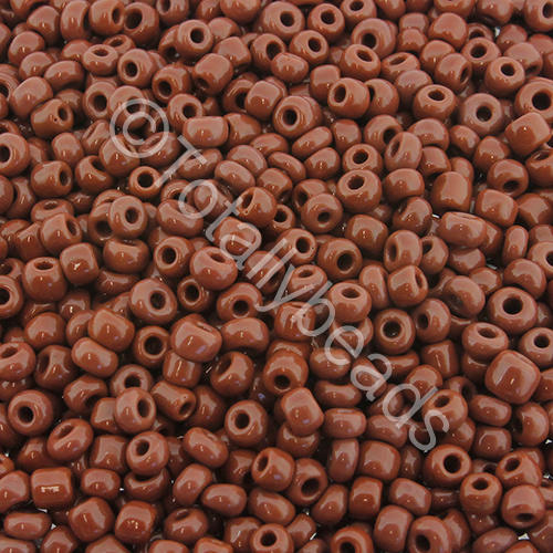 Seed Beads Opaque  Brown - Size 8 100g