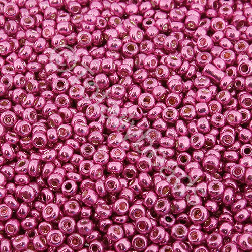 Seed Beads Metallic  Pink - Size 11 100g