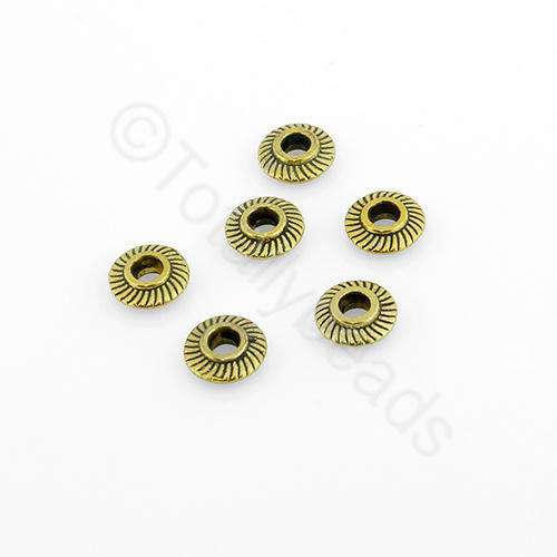 Antique Gold Bead - 6mm 40pcs