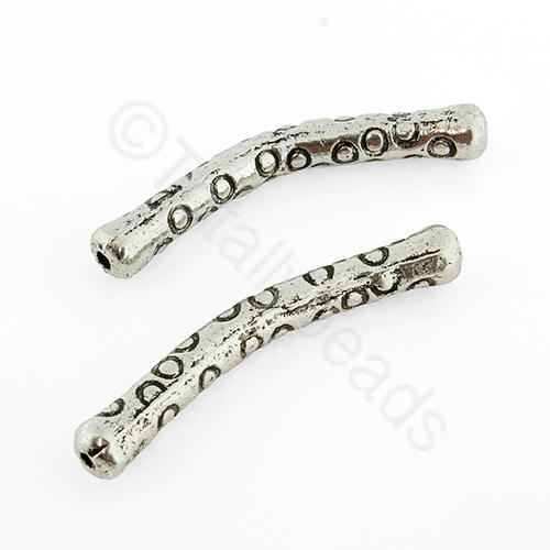 Antique Silver Spacer Tube 35x4mm 2pcs