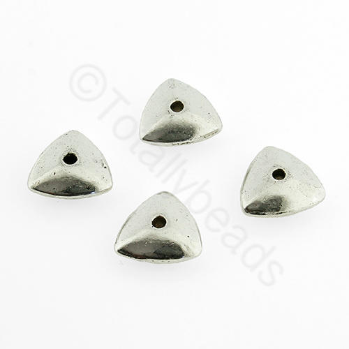 Tibetan Silver Bead - Triangle Rondelle 10mm