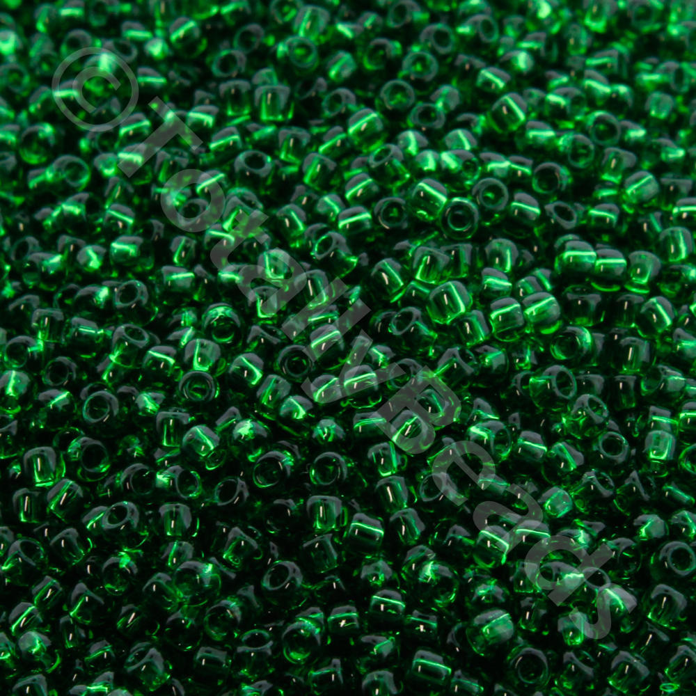 Toho Size 11 Seed Beads 10g - Trans Grass Green