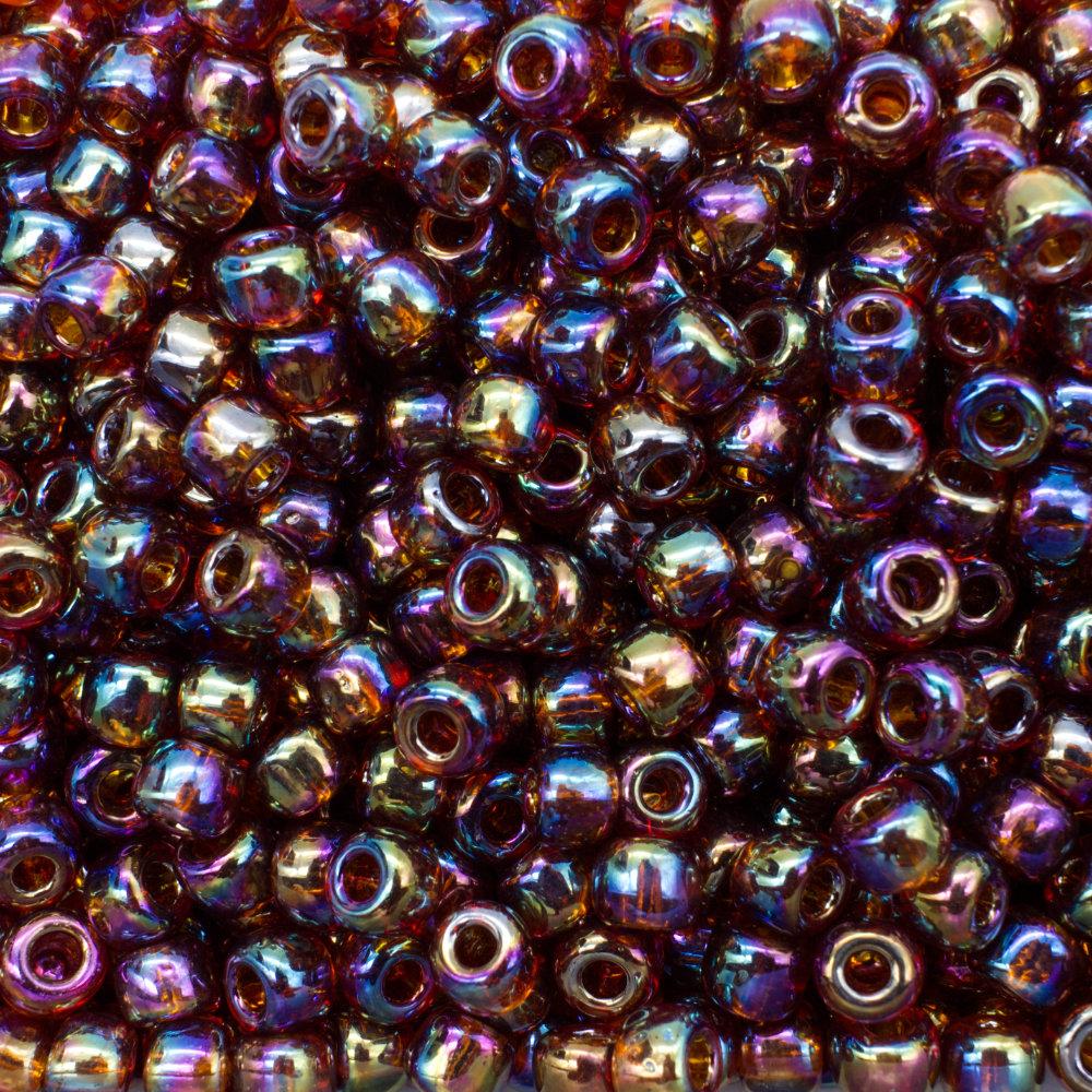 Toho Size 3 Seed Beads 10g - Trans Rainbow Smoke Topaz