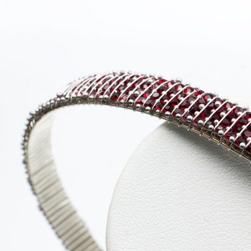 Crystal Ribbon Hair Band Kit ruby crystal jewelry making kit — DIY set with beads and instructions for creating handmade jewelry