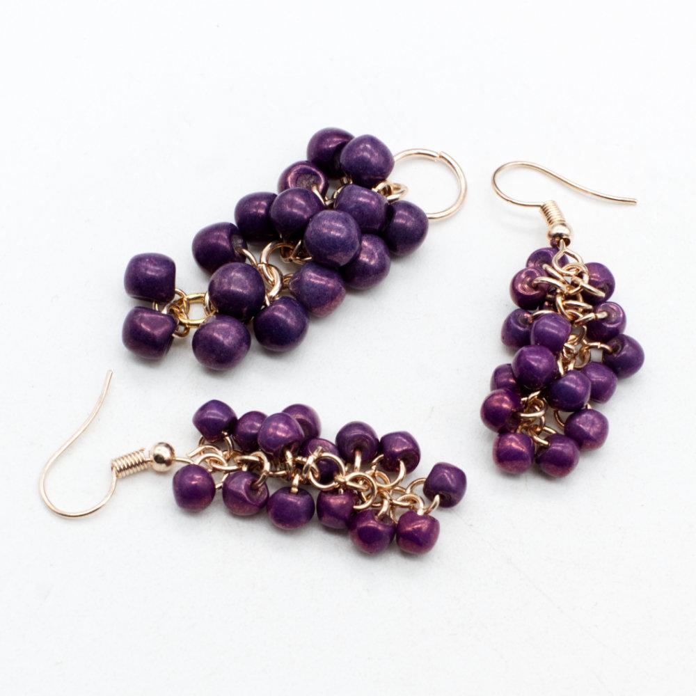 Bramble Pendant & Earring Kit - Lilac